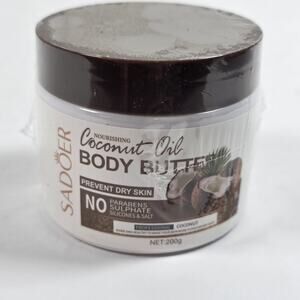 Sadoer Coconut Oil Body Butter 200g Moisturizing Dry Skin Cream Paraben Free